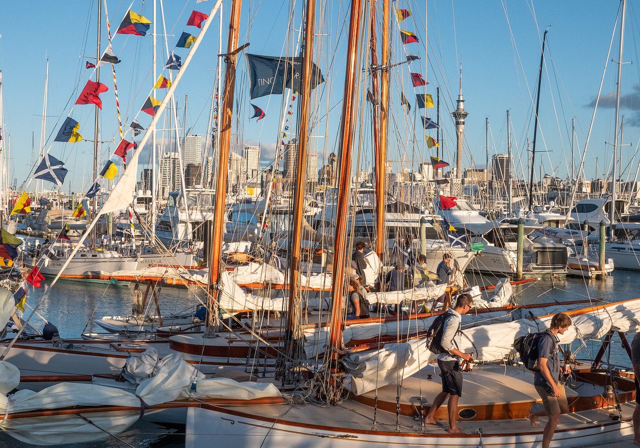 Classic boats in marina