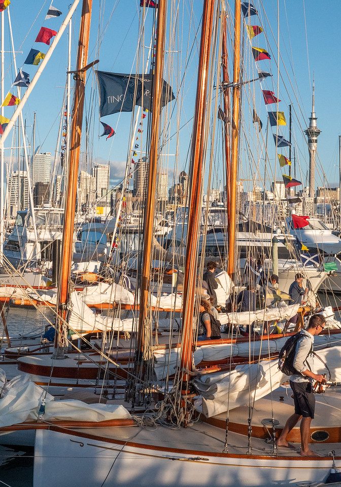 Classic boats in marina